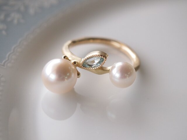 真珠とアクアマリンとダイヤの指輪 楽天市場】【TASAKI】田崎真珠 タサキ アクアマリン