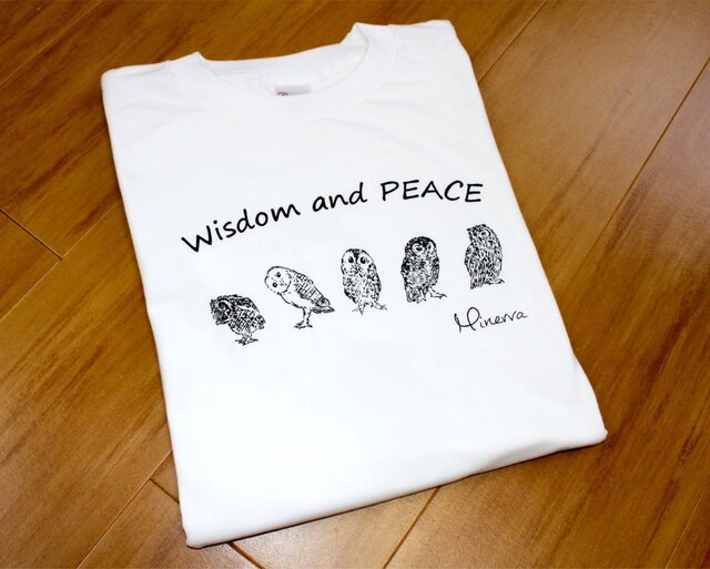 フクロウTシャツ メンズの画像1枚目