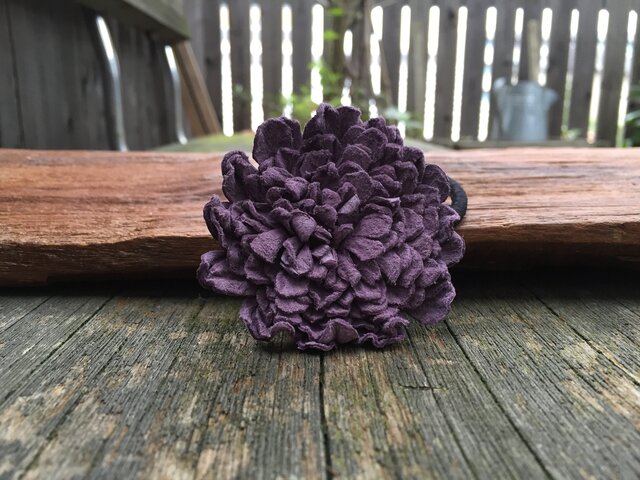 革花のヘアゴム LSPサイズ 薄紫の画像1枚目