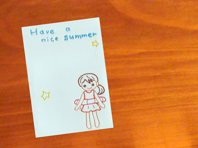 暑中お見舞いカード*summer girlの画像1枚目