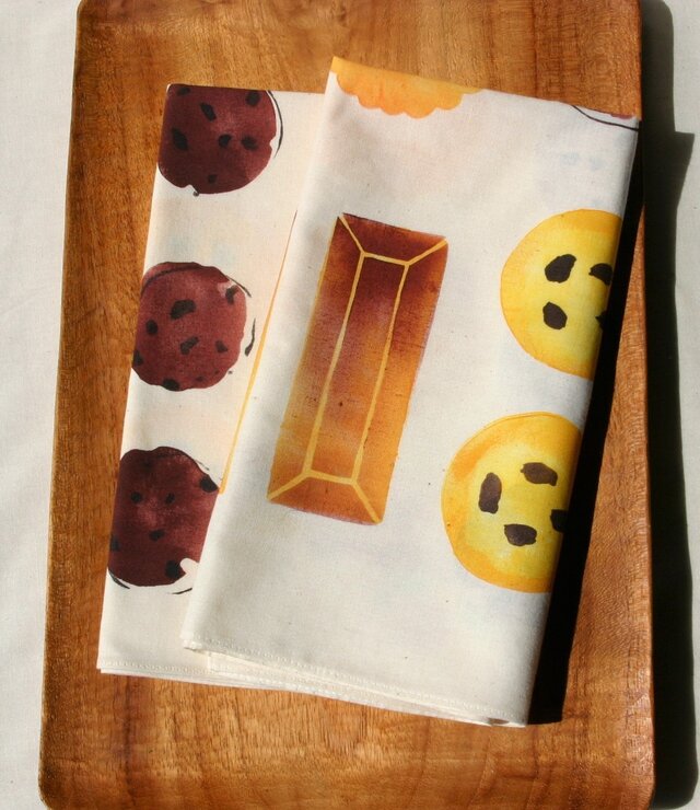 型染 おかしのハンカチの画像1枚目