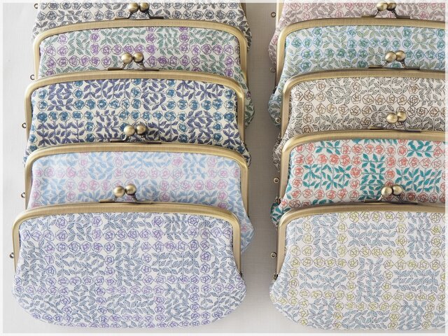 □リバティ×ミナペルホネンの親子がま口長財布・スリーピング