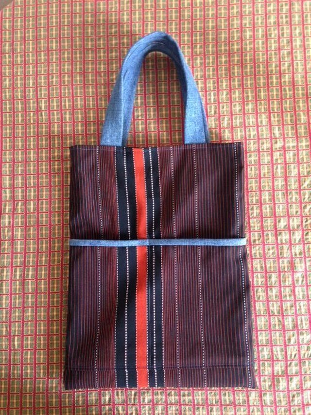 SALE 送料無料 kimono手さげ 柿の画像1枚目