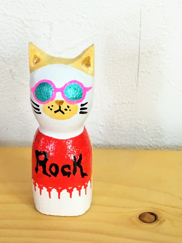 木彫りの猫　フェスに行こう！