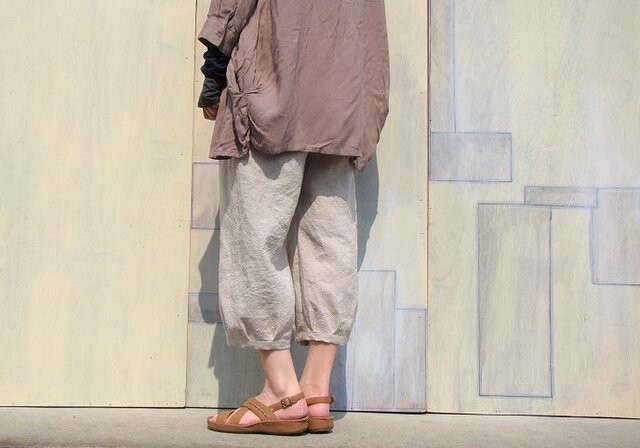 ベルギーリネンのもんぺ*生成り | iichi 日々の暮らしを心地よく