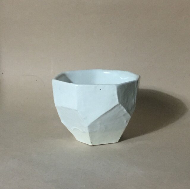 T039 白釉面取酒杯の画像1枚目