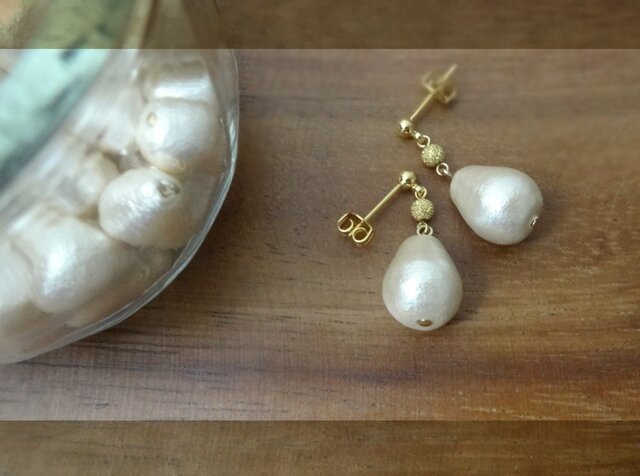 コットンパール M pierce・earringの画像1枚目