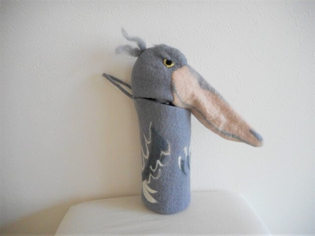 【専用】500ml ハシビロコウペットボトルホルダー Amazon｜レアアニマル ペットボトルケース ハシビロコウ｜水筒