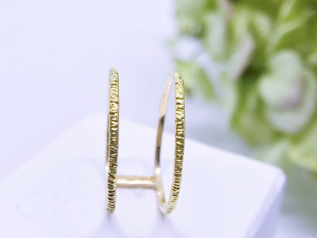 ◇K10◇ギザギザ模様のピンキーリング | iichi 日々の暮らしを