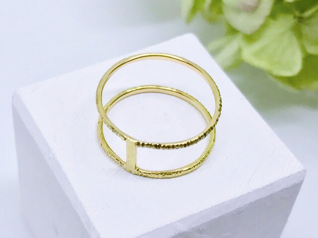 ◇K10◇ギザギザ模様のピンキーリング | iichi 日々の暮らしを