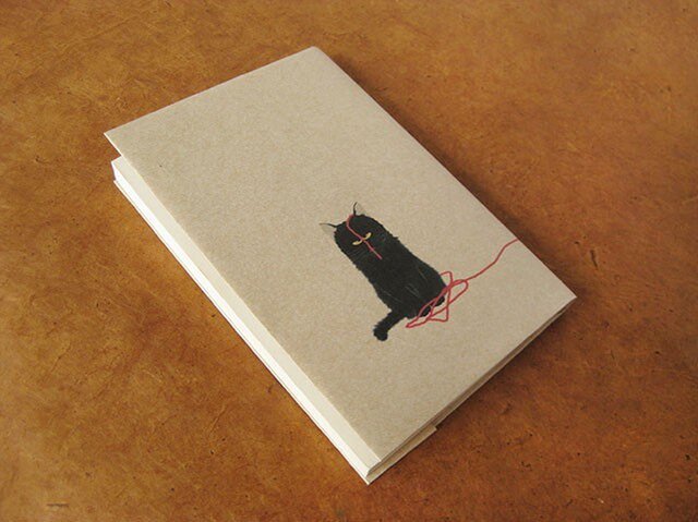 猫 紙ブックカバー クロちゃん５枚セット Iichi ハンドメイド クラフト作品 手仕事品の通販
