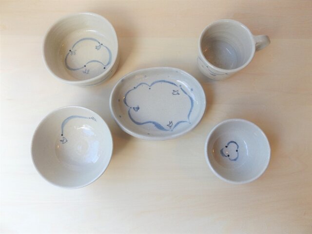 おくいぞめセット(ことりリボン)貼箱入りの画像1枚目