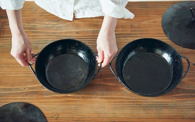 受注製作】鍛冶職人の鉄鍋（L） | iichi 日々の暮らしを心地よくする