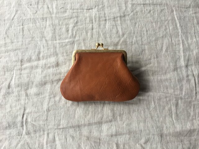 "gamaguchi" pouch A / brownの画像1枚目