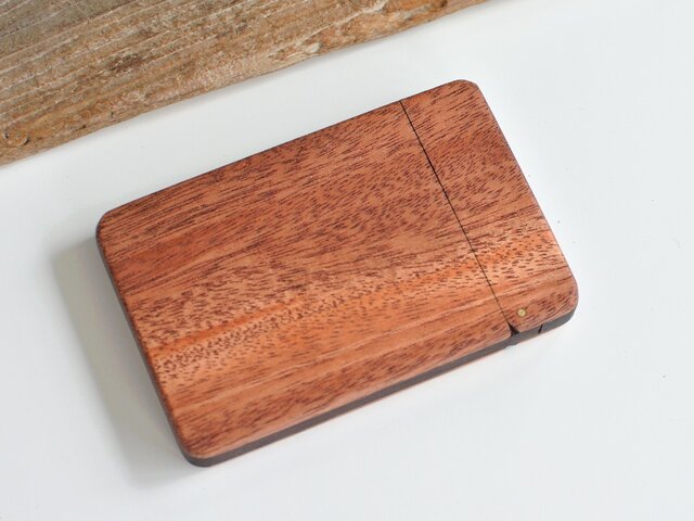 木製名刺入れ 寄木細工【ヘリンボーンA】マホガニー | iichi 日々の