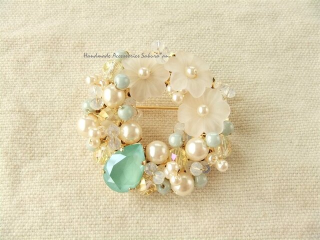 Brooch フロストフラワー(K0582)の画像1枚目