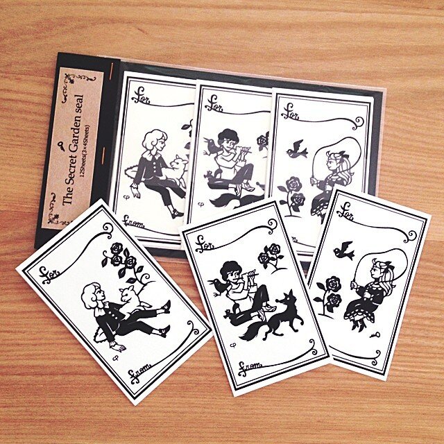 切り絵のギフトシール○秘密の花園の画像1枚目