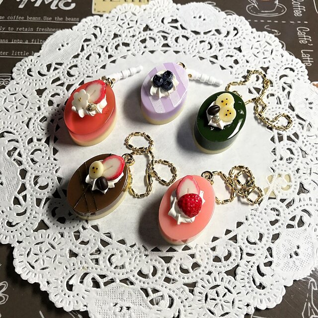 選べる5種類☆petitオーバルケーキのイヤホンジャックの画像1枚目