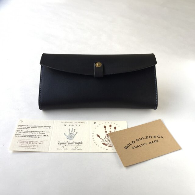 とっても使いやすい大人の長財布/ネイビーの画像1枚目