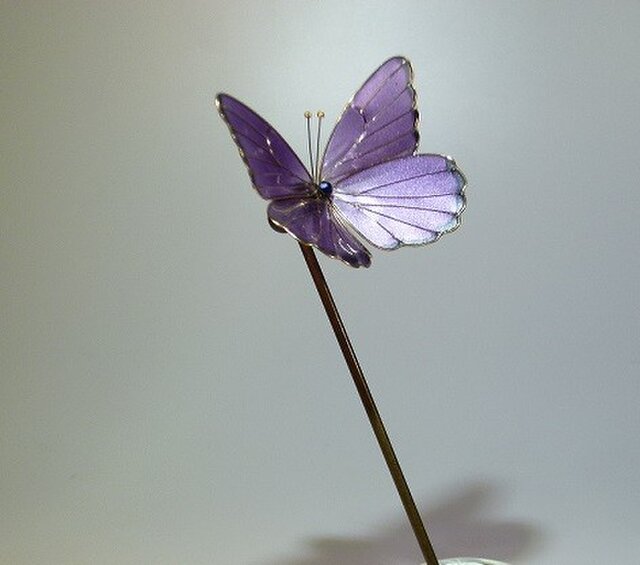 蝶の簪(紫) 一本ざし | iichi ハンドメイド・クラフト作品・手仕事品の通販 蝶の簪(紫) 一本ざし | iichi ハンドメイド・クラフト作品・手仕事品の通販