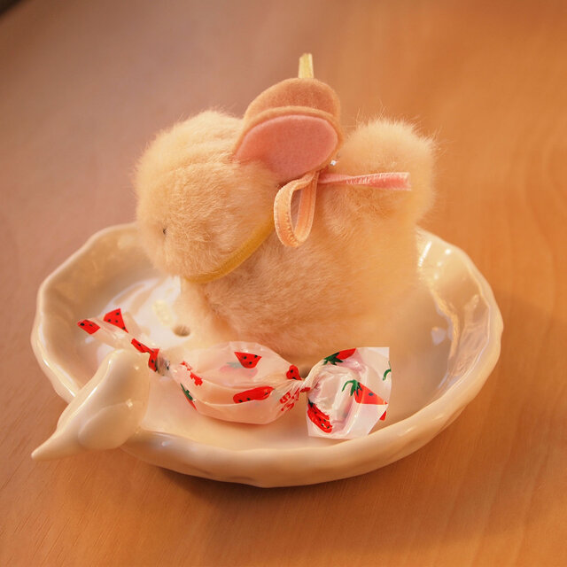 再販・usagi様専用ページ】ちいさなぬいぐるみうさぎベージュ*虹色