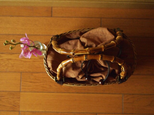 未使用品】フランス ヤナギ細工の収穫かご 未使用品】フランス ヤナギ