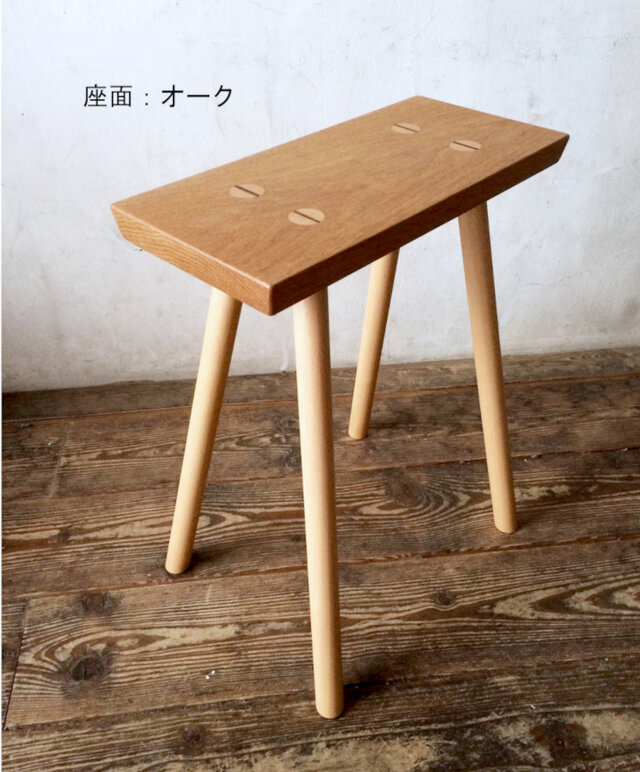 ストレート スツール ＜オーク＞※受注製作 | iichi 日々の暮らしを