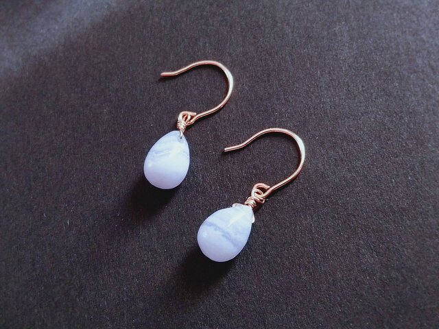 ブルーレースアゲート ヘキサゴンピアス R991 ブルーレースアゲート ヘキサゴンピアス R991 ブルーレース