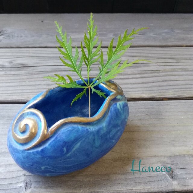 Sold 練り込みうずまきの器