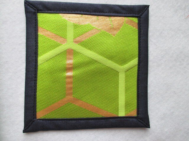 【帯リメイク】テーブルセンター、コースター、花瓶敷きのセット（OT-3） 95 帯ランチョンマット・コースター セット 敷物 花瓶敷 テーブル