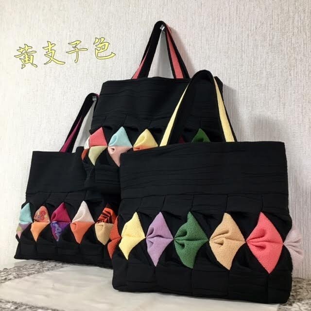 和風手提げ*黄支子色の画像1枚目