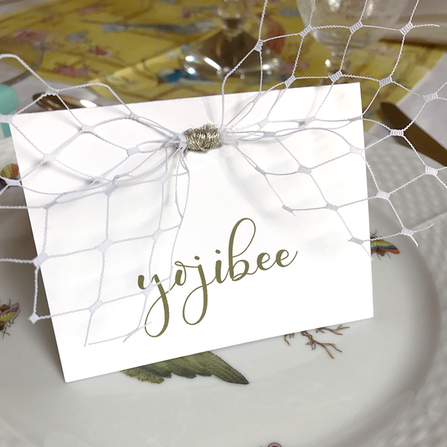結婚式・席札 YNS_03【レース01】(印刷込)の画像1枚目