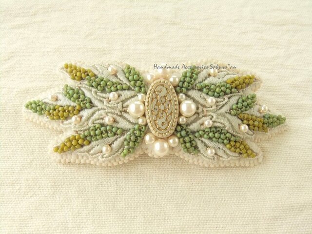 Hair accessory レース バレッタ(K0586)の画像1枚目