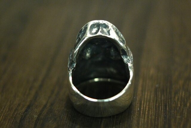 SILVER 925 スカルリング ハンドメイド1点 シルバー925素材 スカルリング 925 ネイルリング 一本釘 リング