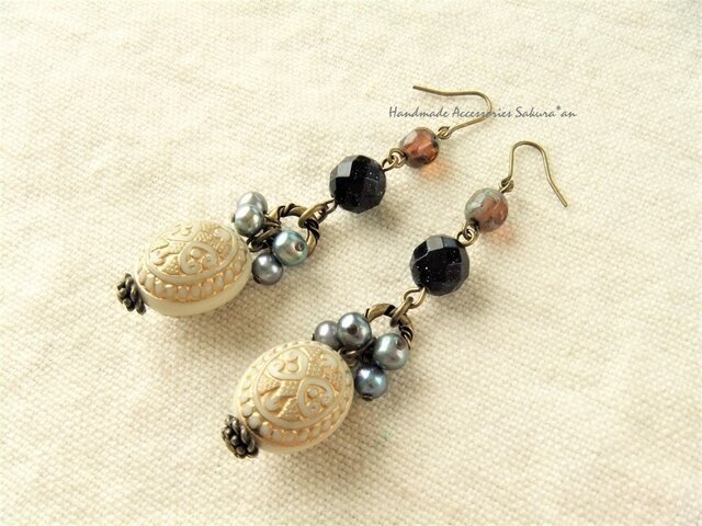 Pierces or Earrings 大粒アクリル(P0754)の画像1枚目
