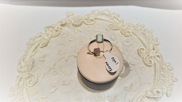 Special Sale♪ 魅惑のストーン オパール リング sweet squareの画像1枚目