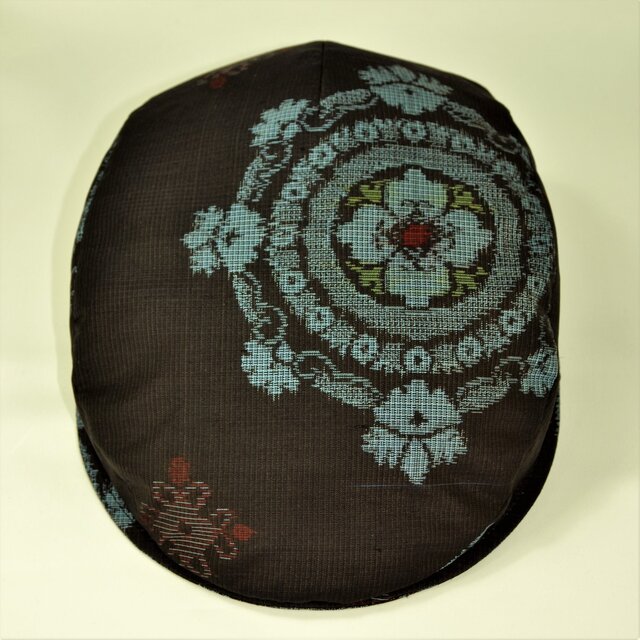 村山大島紬ハンチング 華紋柄