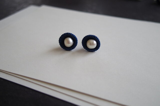 kobana 01/indigo ピアスの画像1枚目