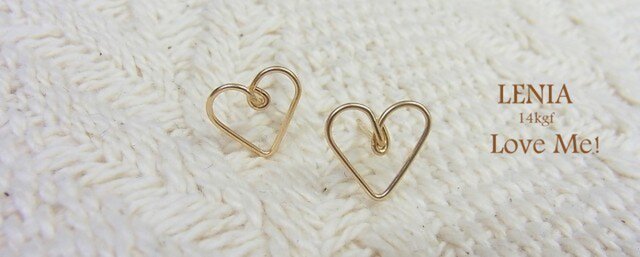 Love Me ピアス 14kgfの画像1枚目