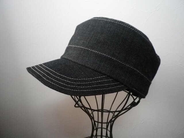 送料無料 革ベルトのワークキャップ（ネイビーデニム） | iichi 日々の