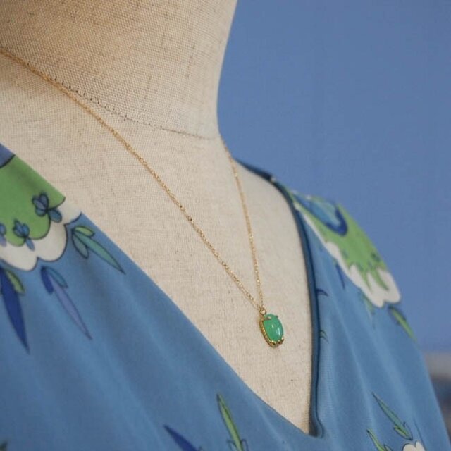 tiara K18 necklace (クリソプレーズ)【FN192】の画像1枚目