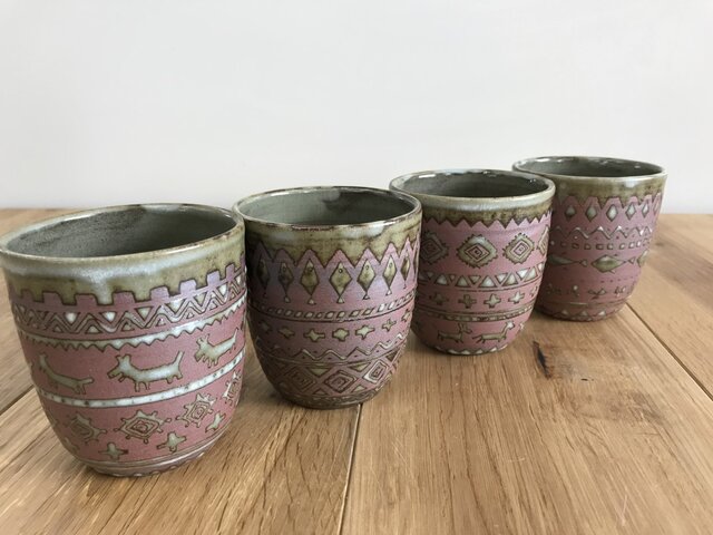 弁柄模様カップの画像1枚目
