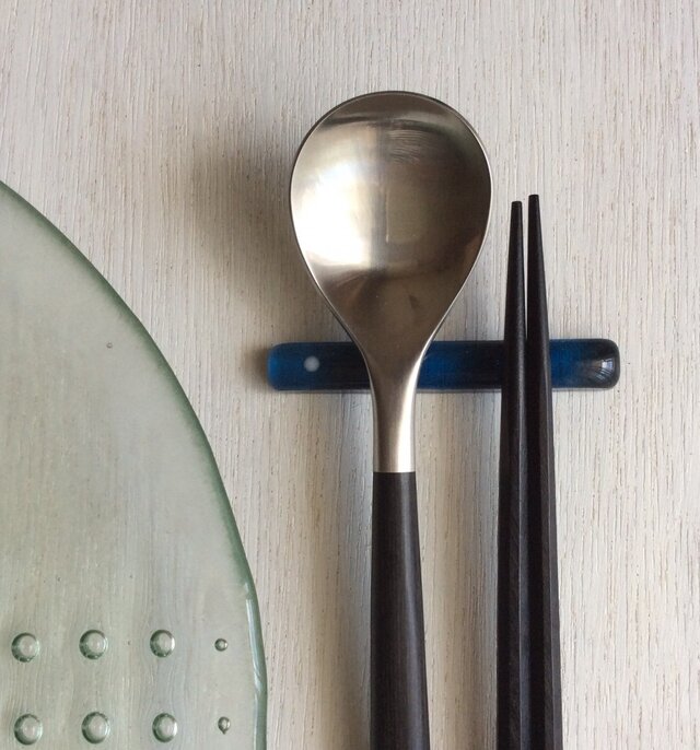 箸置きW 藍色の画像1枚目