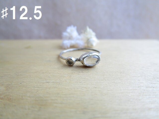 silver ムーンストーンczリングの画像1枚目