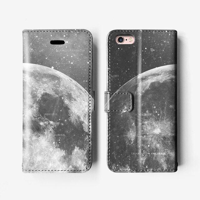 *宇宙風*手帳型 iPhone 7 / 7+ / SE / 6 / 6S / 6+/ 6S / 5 ケース B101の画像1枚目