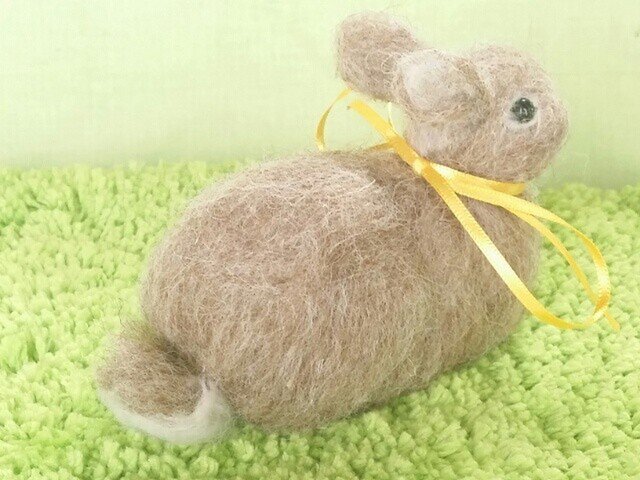 羊毛うさぎm チェスナット 立ち耳 香箱座り Iichi ハンドメイド クラフト作品 手仕事品の通販