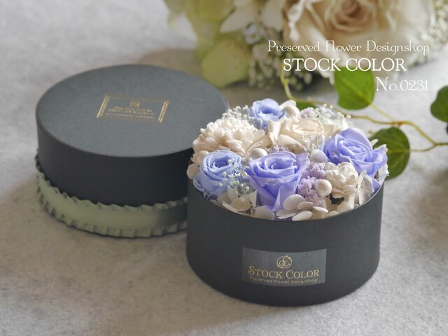 FlowerBox〜blue〜*プリザーブドフラワーの画像1枚目