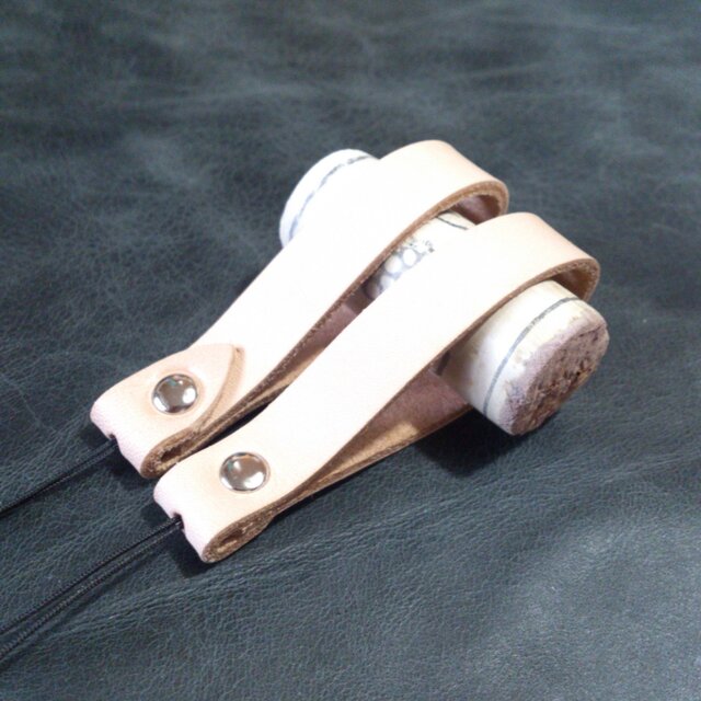 Himeji Numekawa Strap Kinari ストラップ ヌメ革 生成りの画像1枚目