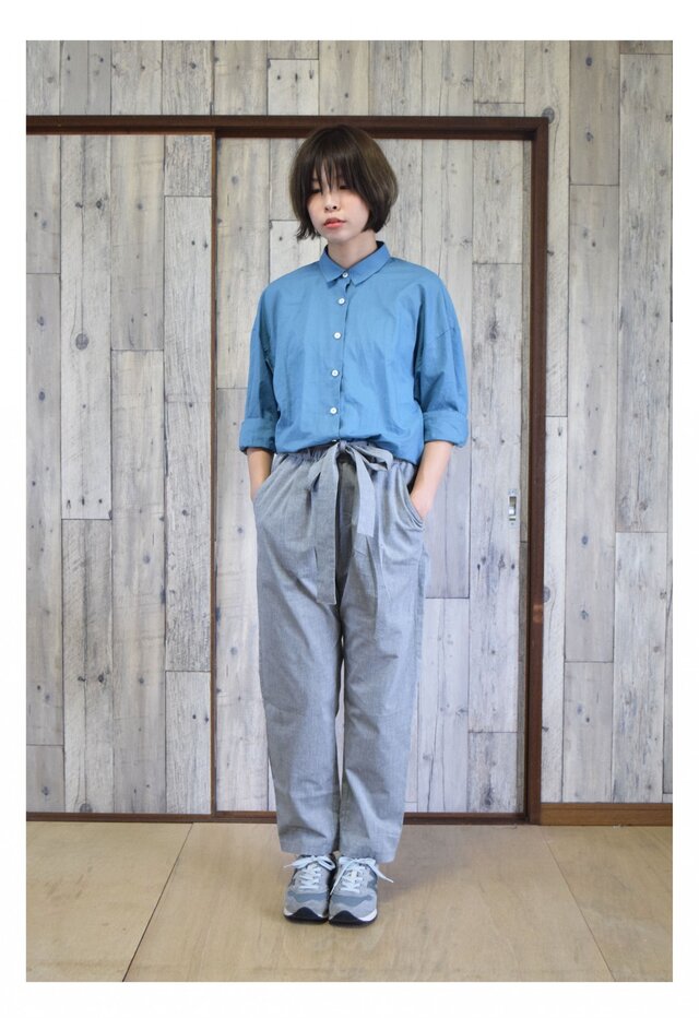 bansyuori cotton/linen wide shirt コットン/リネン ワイドシャツの画像1枚目