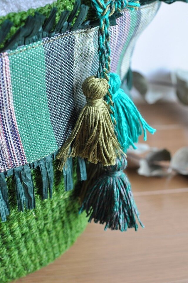 タッセルバッグチャーム(織布×サイザルバッグ用)の画像1枚目